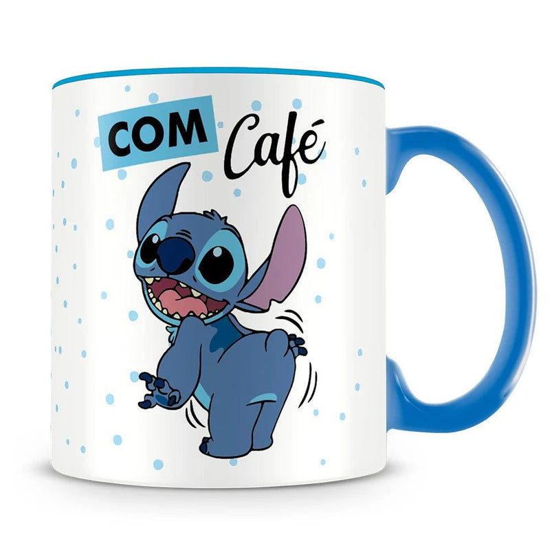 Caneca Estampada Stitch Com Café (M1)