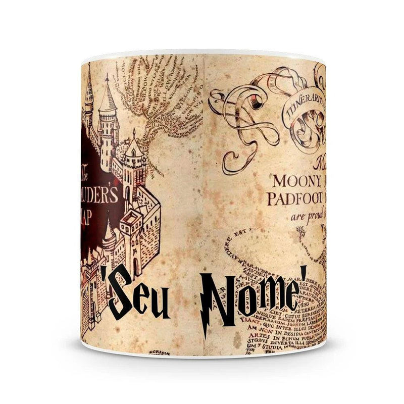 Caneca Mágica Personalizada Mapa do Maroto (Com Nome)