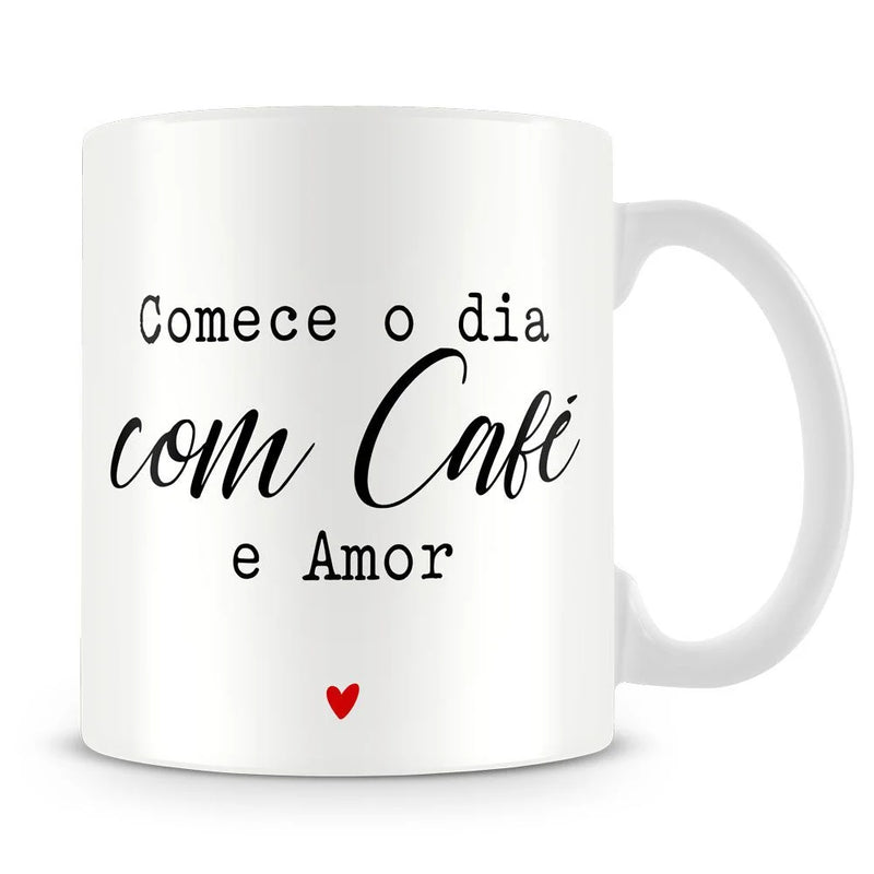 Caneca Personalizada Café e Amor