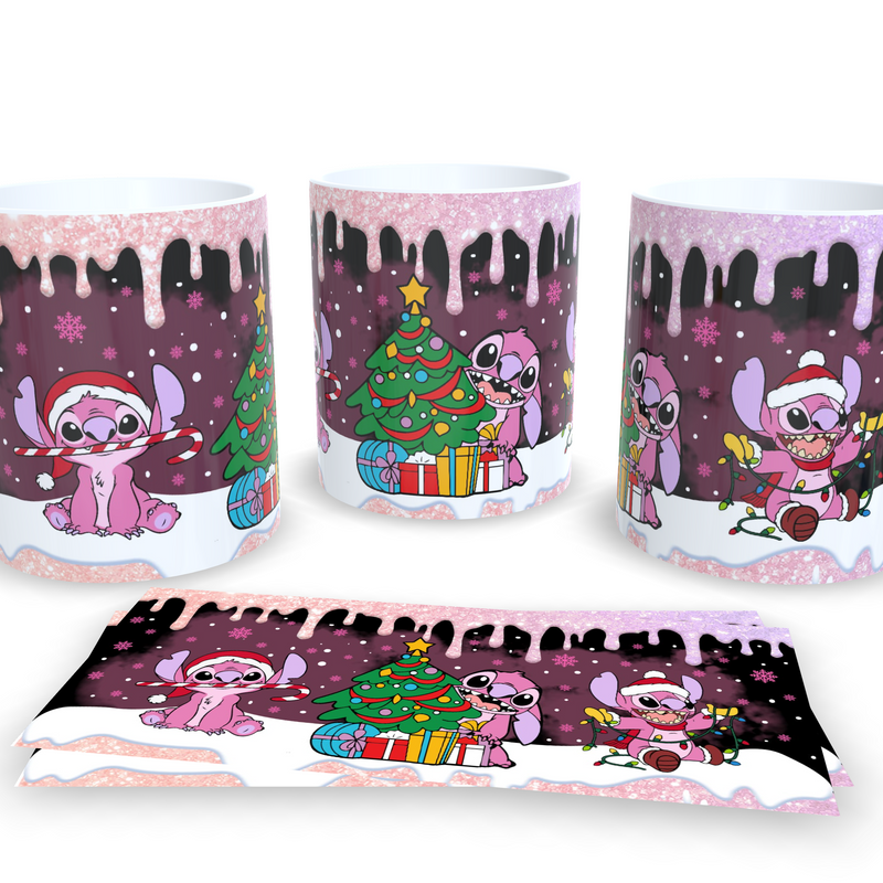 Caneca Lilo Stitch (Natal)