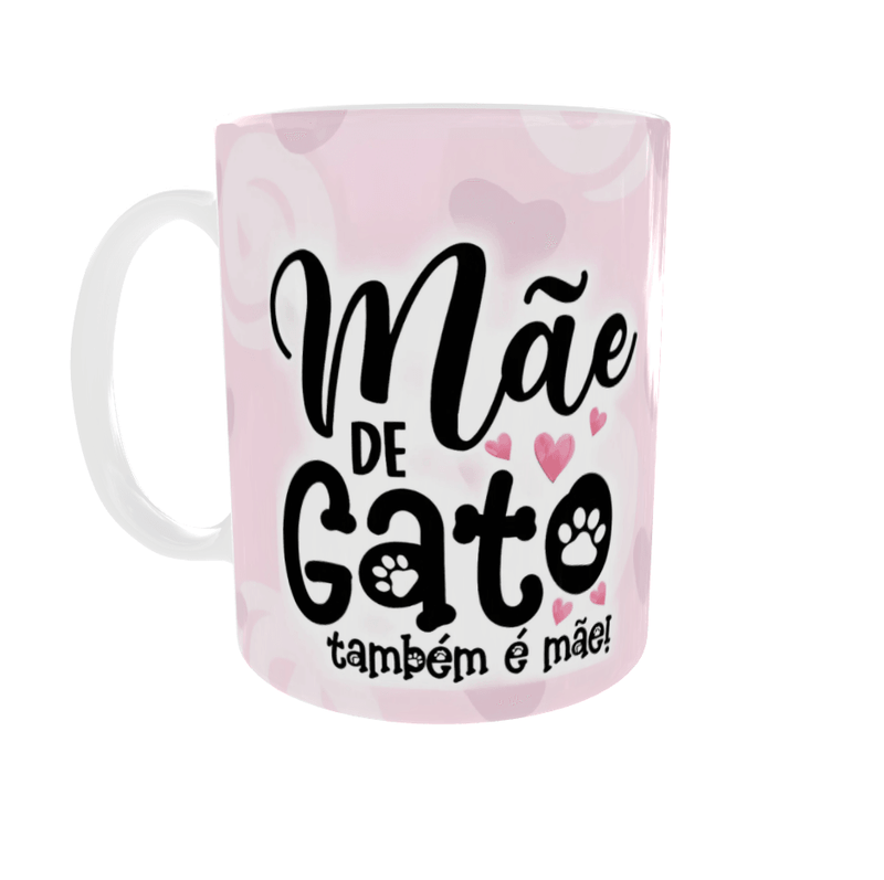 Caneca Mãe de Gato Também e Mãe - Inkdesigner