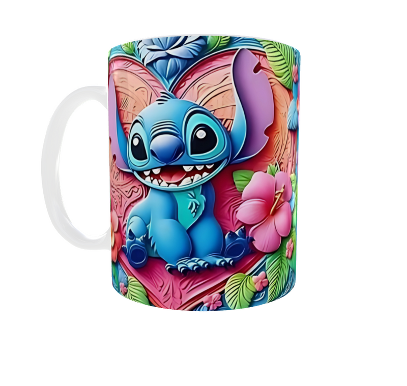 Caneca Personalizada Stitch 3D