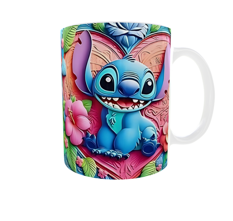 Caneca Personalizada Stitch 3D